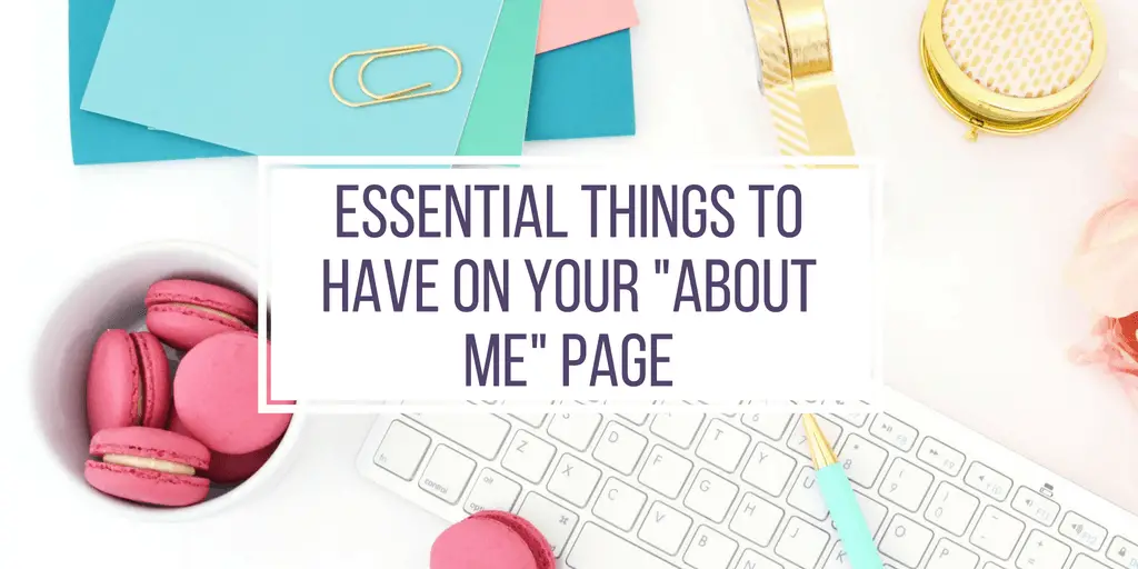 Essential parts of about me page