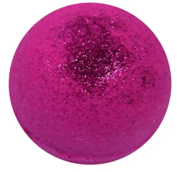 Pink-Bath-Bomb-with-Dark-Pink-Glitter