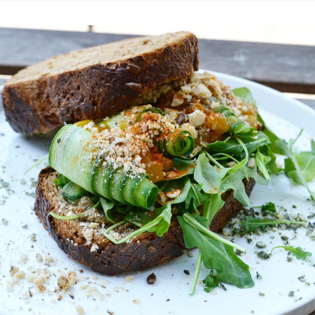 meatless vegan sandwich in Amsterdam