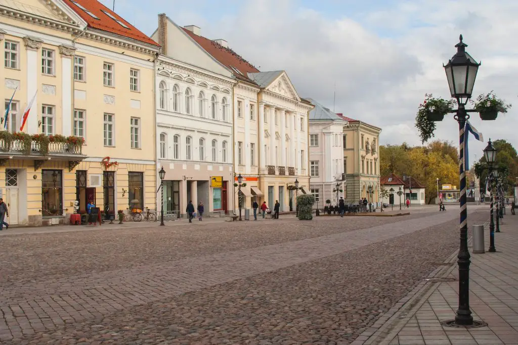 empty road in Tartu, Estonia